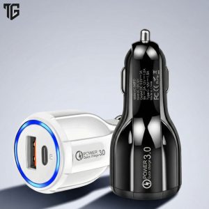 PD QC 3.0 18W Car Charger